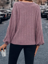 Contrast Guipure Lace Raglan Sleeve Tee